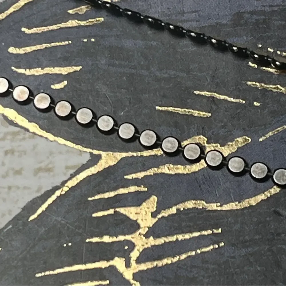 Vintage Delicate Sterling Silver Circle Chain marked JCM 925 Italy D3 - Picture 8 of 11